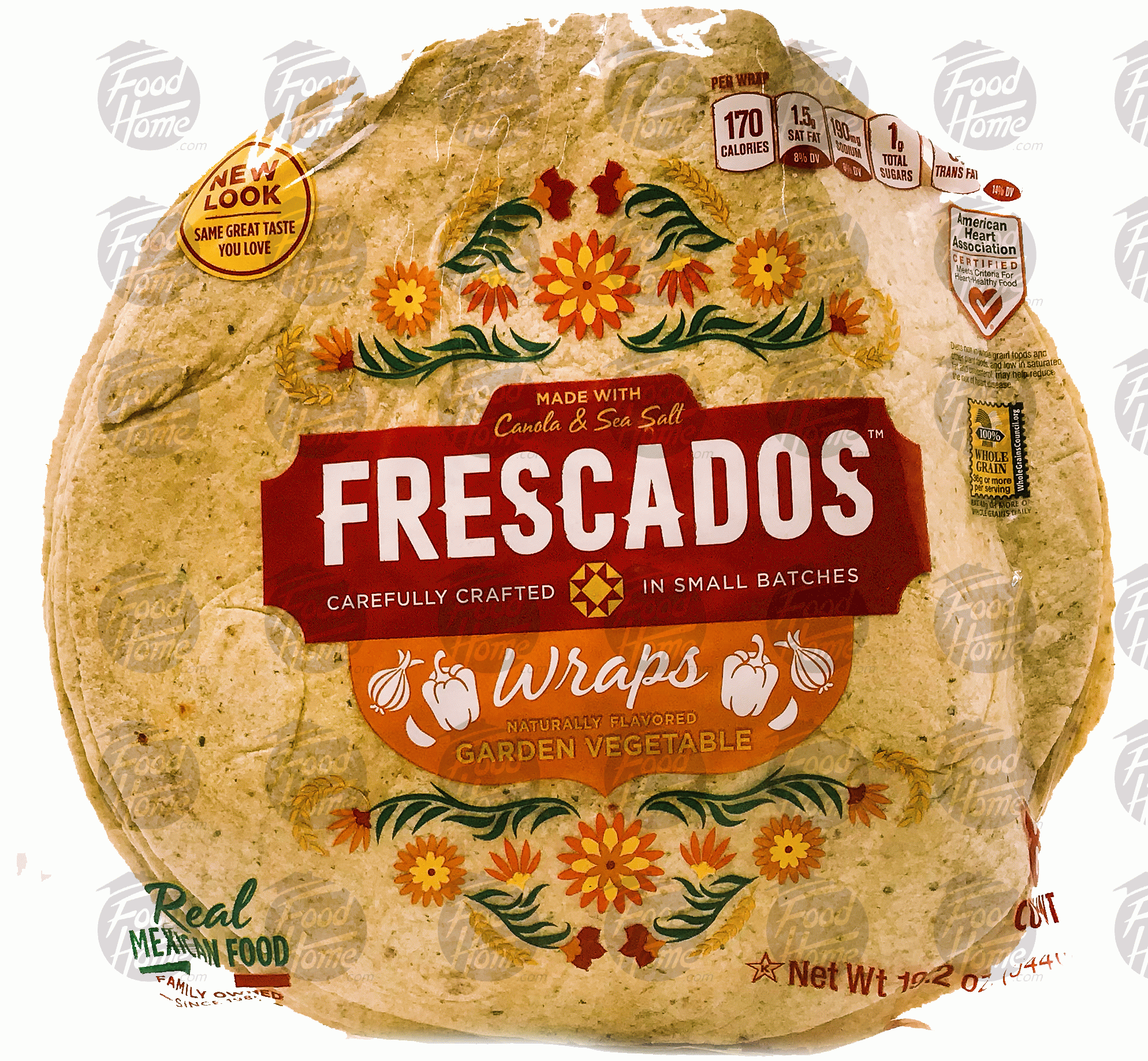 Frescados  garden vegetable tortilla wraps, 8 ct., wrapper Full-Size Picture